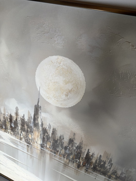 Image 1 of Lee Reynolds Burr - City by night schilderij