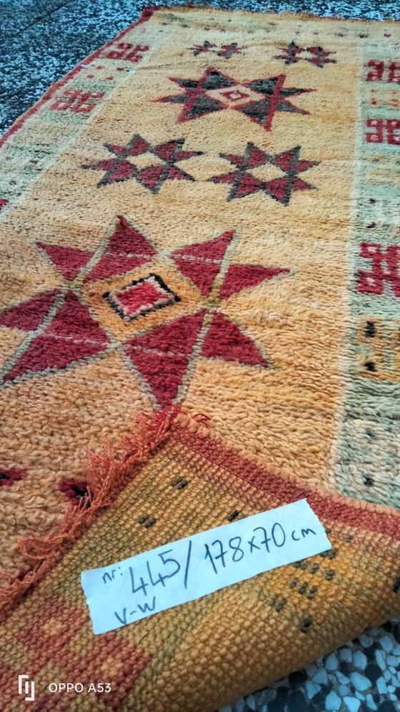 Image 1 of Handgeknoopt Berber kleed wol 178x70cm