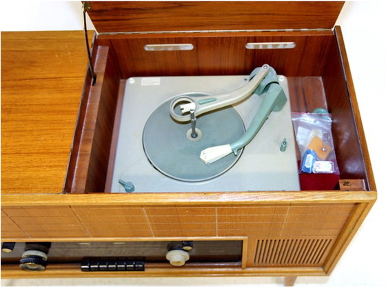 Philips Radio Meubel Type F6S 04AR, jaren 50, tv-meubelen, Metaal, Vintage (foto 3 van 7)