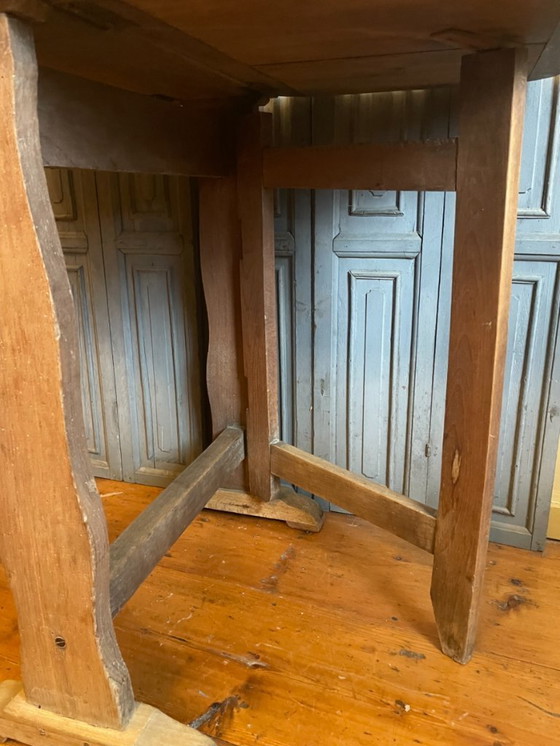 Image 1 of Mesa de cata de vinos Mesa plegable francesa del siglo XIX