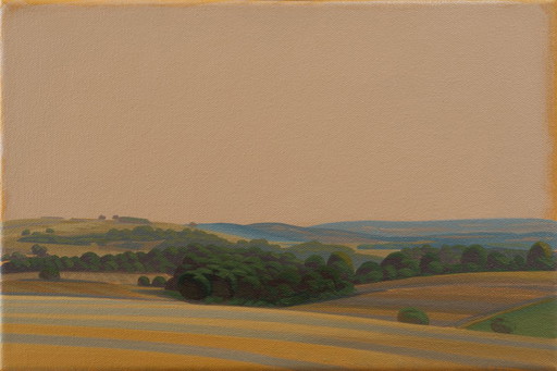 Green Valley, unique piece, painting, hand-painted original, 30 x 20 cm, acrylic paint on canvas