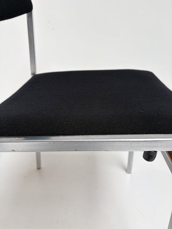 Lot de 4 chaises empilables Gijs van der Sluis, années 1970 – Chaises de salle à manger, Textile (photo 6 of 12)