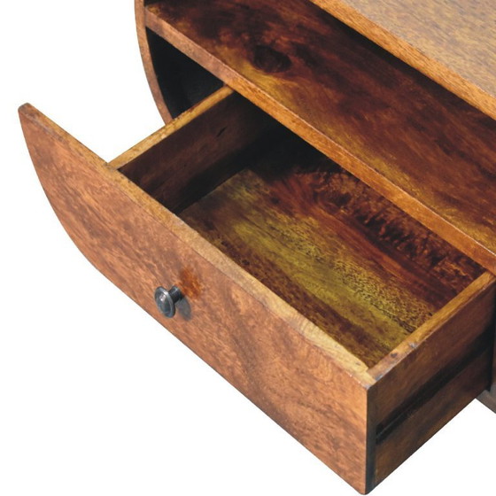 Image 1 of TV cabinet in solid mango wood with chestnut finish