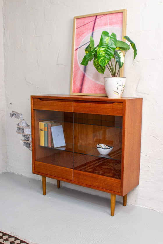 Image 1 of Vintage teak display cabinet, chest of drawers, sideboard, mid-century 1960s