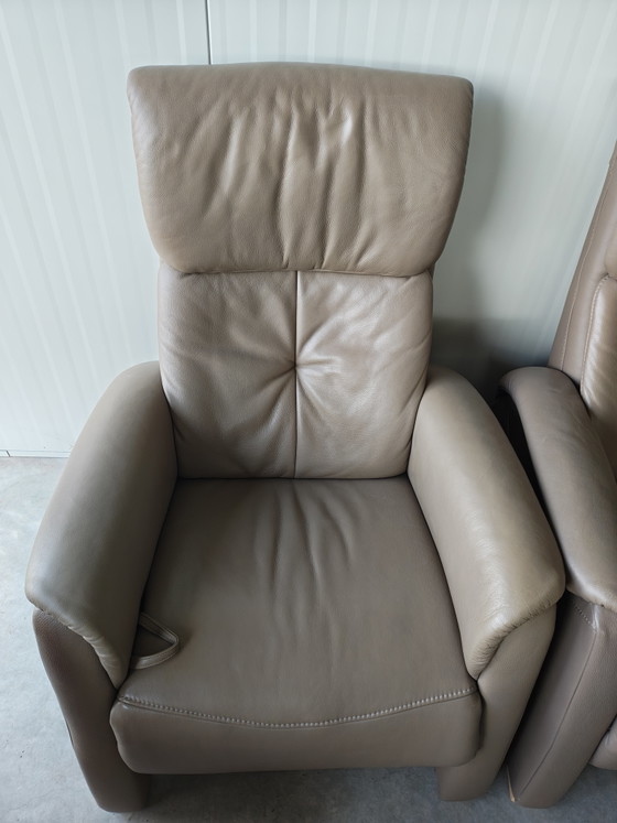 Image 1 of Himolla 4879 Leder Sessel Couch 2er+1er Sofa Gruppe 