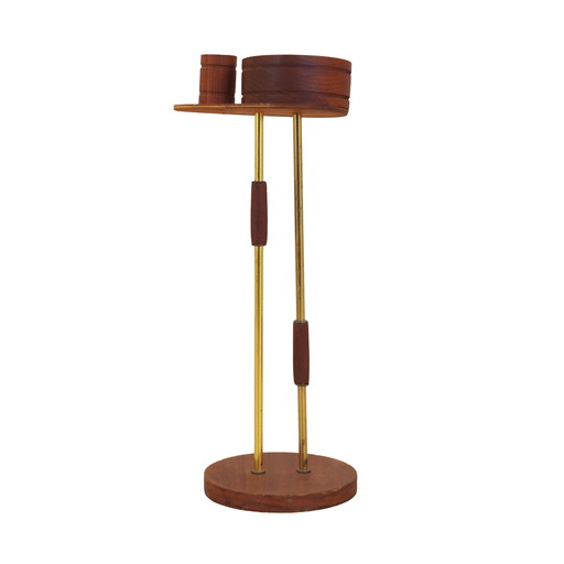 Posacenere in teak, design danese, anni '70, produzione: Danimarca