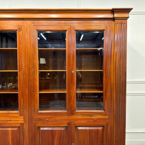 Classic English Bookcase with Columns – Glass, Wood (photo 14 of 20)