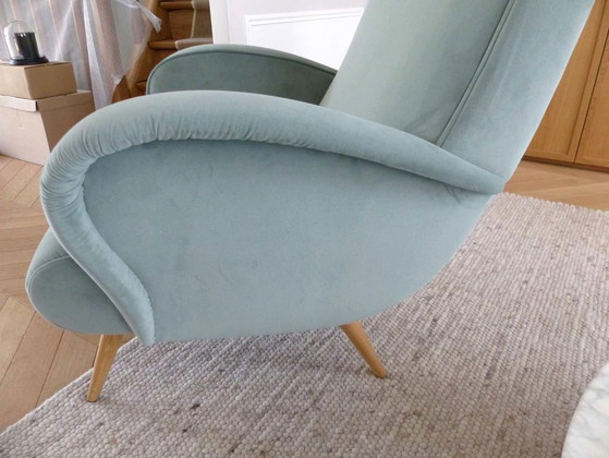 Image 1 of Paire de fauteuil en velours design BRANCO Sobre BRANCO style Mid-century / Années 50