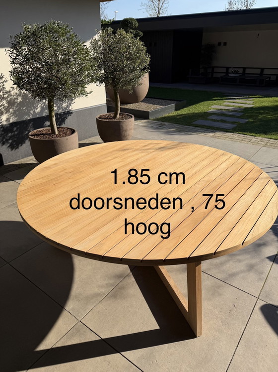 Image 1 of Tuintafel teak hout van BOREK rond 1.85 cm 