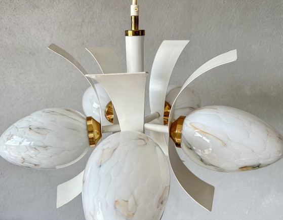 Vintage Spoetnik Hanglamp – Hanglampen, Glass, Metal (photo 3 of 12)