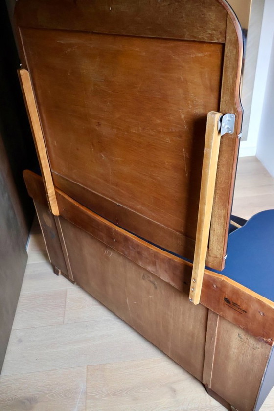 Image 1 of Tocador Art Déco restaurado de nogal con espejo