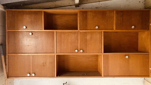 Vintage wall cabinet hanging cupboard Danish Design look