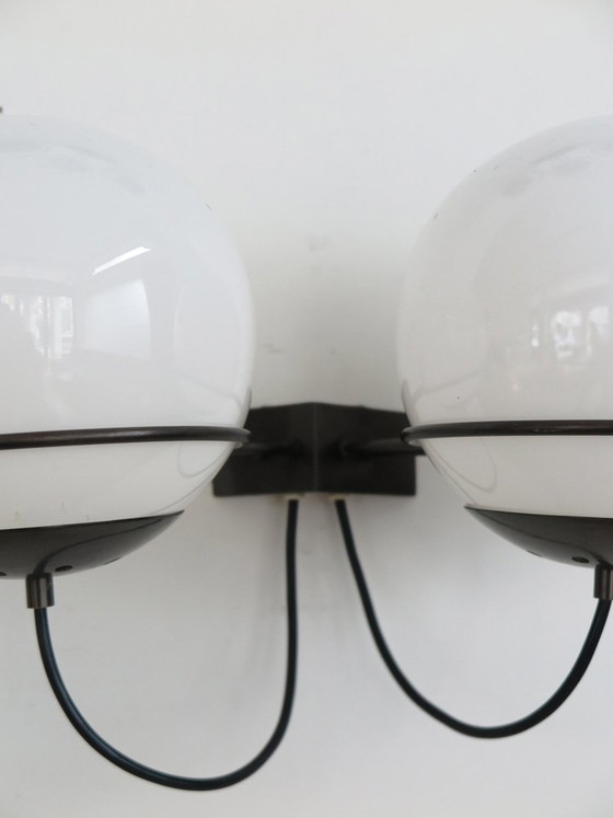 Wall light in metal and glass by Candle, Italy, 1960s, White (photo 7 of 15)