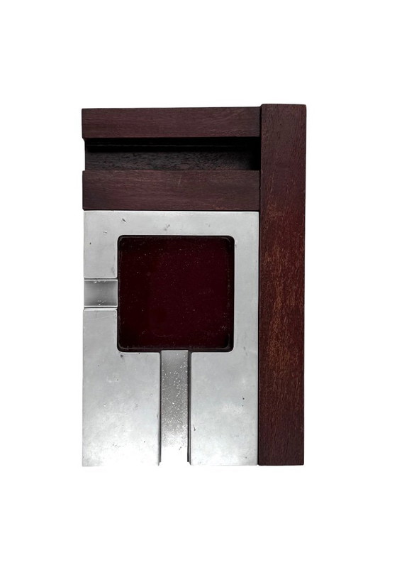 Image 1 of Cenicero de caoba moderno de mediados de siglo, Alfred Dunhill Italia Años 70