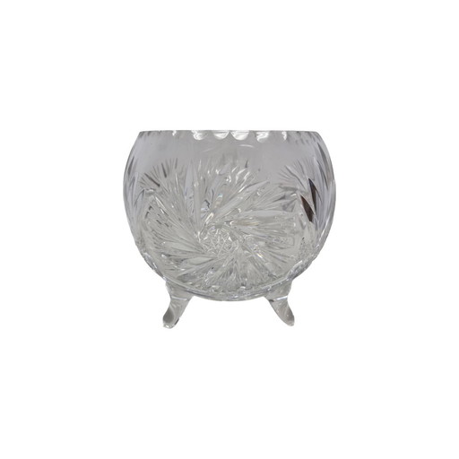 Vase convexe en cristal taillé, 2e moitié du 20e siècle