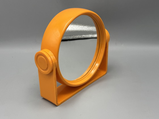 Image 1 of Vintage orange double-sided mirror