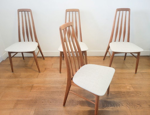 Ensemble de 4 chaises "Eva" par Niels Koefoed pour Koefoed Hornslet 1960.