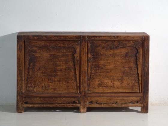 Credenza in pino con due ante e pannelli smerlati – Cina, circa 1950 – Credenze (photo 21 of 40)