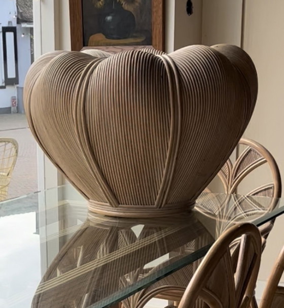 Image 1 of Jardinera XXXL de ratán 'Pencil reed' Vivai del sud stijl