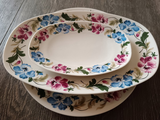 Image 1 of 3 assiettes de service de la marque Dauer C P Désirée - années 1940-1950