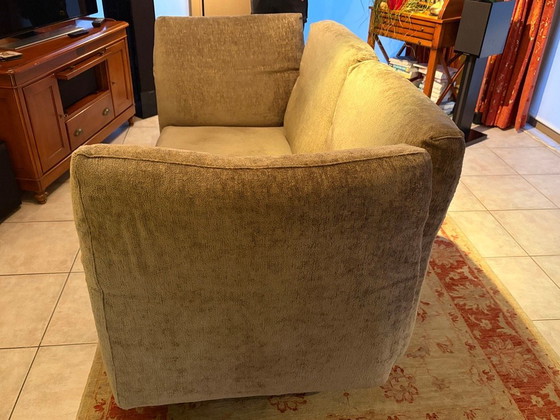 Two-seater sofa in taupe fabric, Edra, 2 seaters, Textile, Modern (photo 8 of 9)