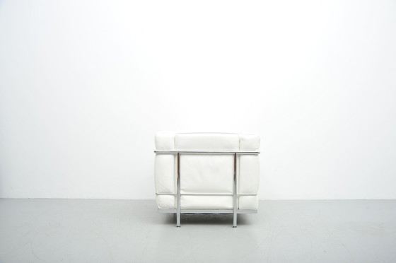 Image 1 of Poltrona Cassina Le Corbusier LC2 in pelle bianca