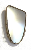 Fifties Mirror With Brass Rim