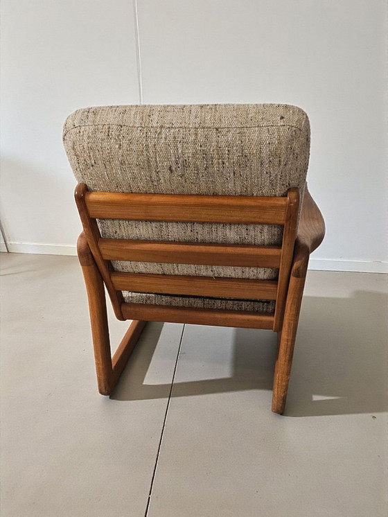 Image 1 of Mid Century Teak 2 Seater Sofa + Armchair Holstebro Møbelfabrik Made in Denmark 1970s