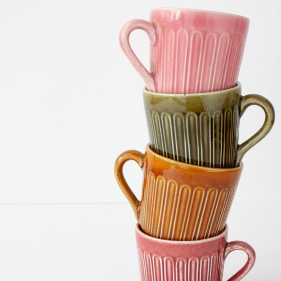Image 1 of Set aus Keramik-Kaffeetassen und Milchkännchen von Secla, 1970er Jahre