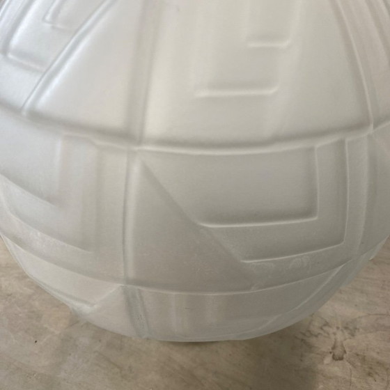 Image 1 of Antique Art Deco Pendant Lamp, XL Vintage