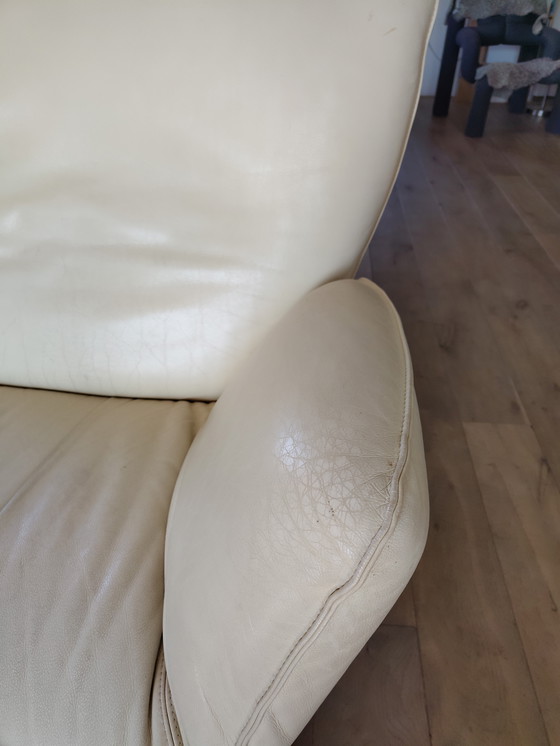 Image 1 of Leolux Tango 1 persoons (loveseat 2pers) lederen bekleding plm 1996 design zeldzaam 