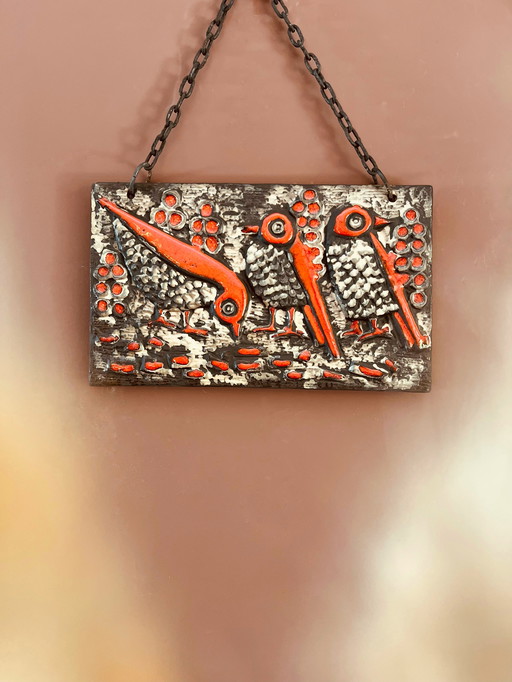 Fat Lava ceramic wall plate