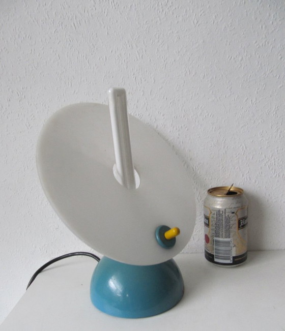 Lampada da tavolo Pall, stile Memphis, Barbieri & Marianelli anni '80, Lampade da tavolo, Metallo, Plastica (foto 2 di 9)