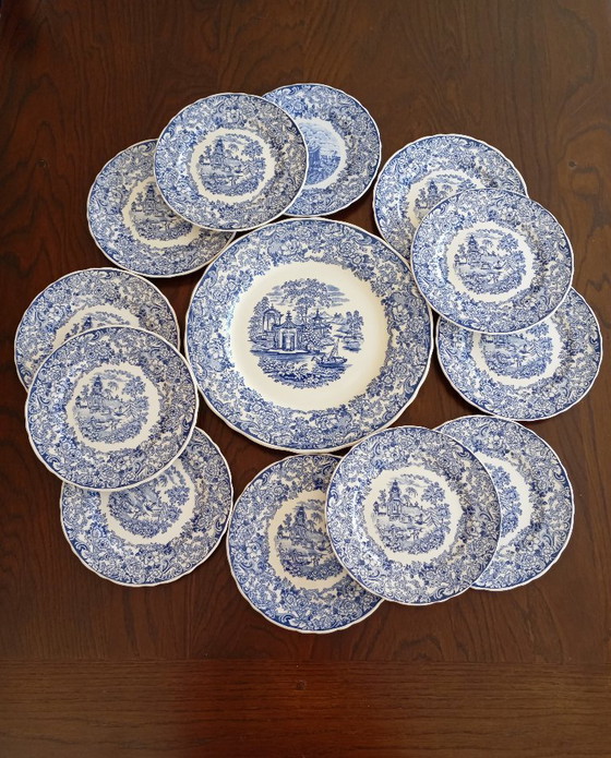 Image 1 of Laveno dessertservies (schaal + 12 borden)