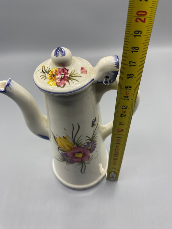 Cafetière en faïence - Décor floral peint - Tulipes et anémones – Objets déco, Metal (photo 6 of 6)