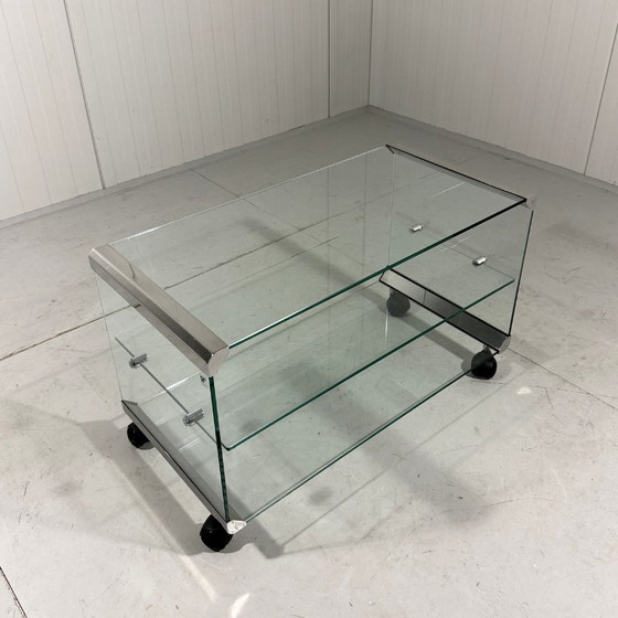 Image 1 of Mueble para equipos de audio, mueble para TV y mesa auxiliar de Gallotti&Radice, Tris 1971.