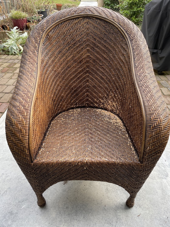 Image 1 of Sillón de ratán estilo Pottery Barn de California