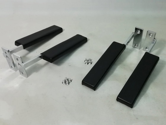 Image 1 of 1x Set di braccioli per poltrona in pelle GIRSBERGER 1600 LOUNGE CHAIR anni '60 pezzo di ricambio