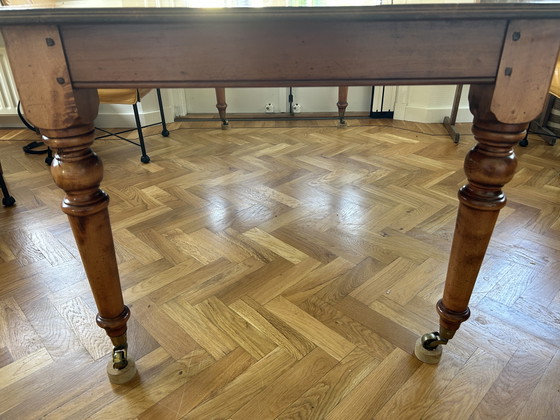 Antieke Tafel – Eetkamerset, Wood, Brass (photo 3 of 5)