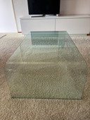 Table basse en verre courbé Italie années 80/90