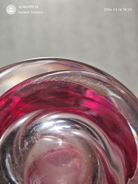 Image 1 of Val Saint Lambert "Vatel" – vintage kristallen vaas, ontwerp Rene Delvenne, 1957