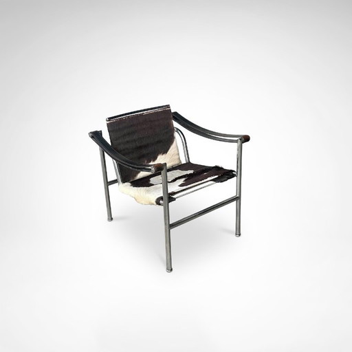 Fauteuil LC1 en peau de poney, conçu par Le Corbusier et al. pour Cassina, années 1980