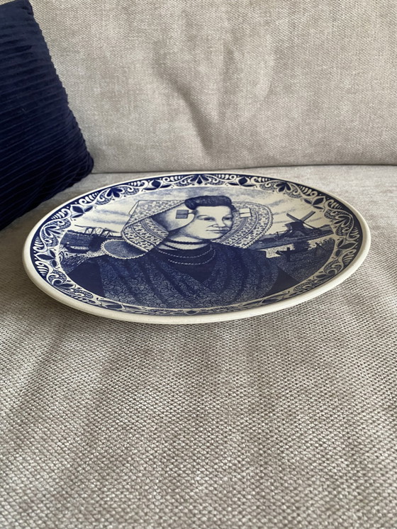 Image 1 of Delfter Blau Chemfeka großer Wandteller
