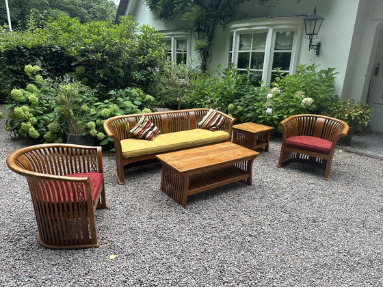 Handgefertigte Teakholz-Sofagarnitur aus Bali – Garten-Sets, Wood (photo 7 of 8)