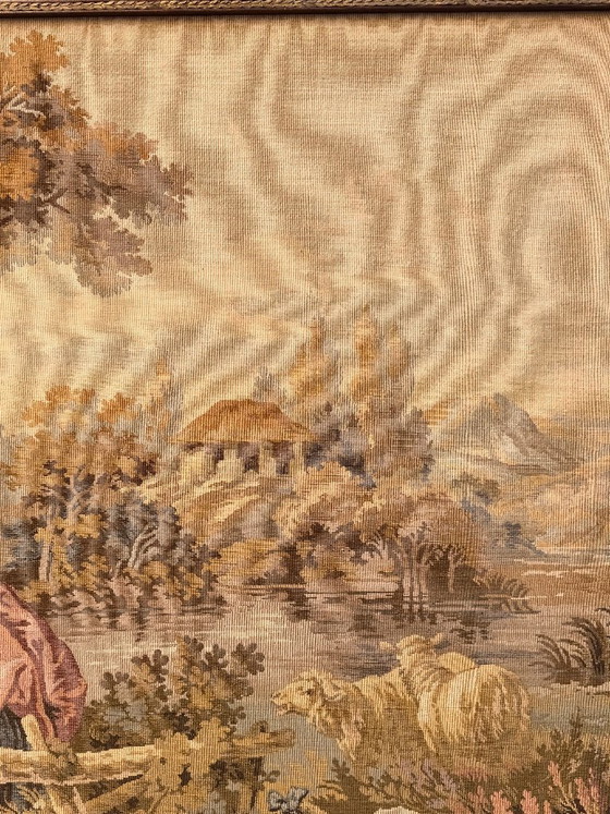 Vintage Aubusson Style Tapestry by Bobyrug 170x140.5 Cm, Wall decoration, Wood, Wool, Multi Color (photo 6 of 17)