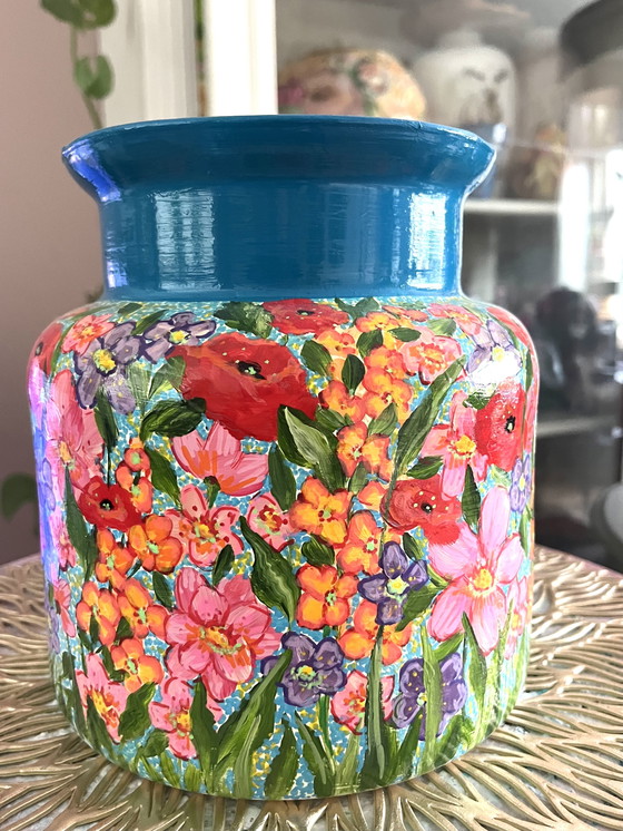 Image 1 of Vaso dipinto a mano