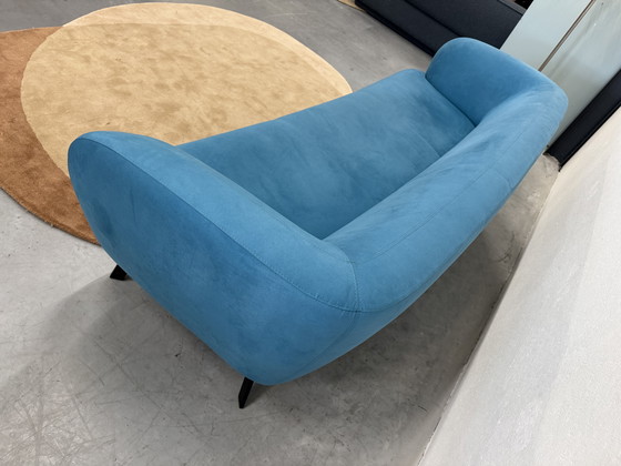 Image 1 of Leolux Flint 3,5-Sitzer Sofa Blaues Alcantara 243
