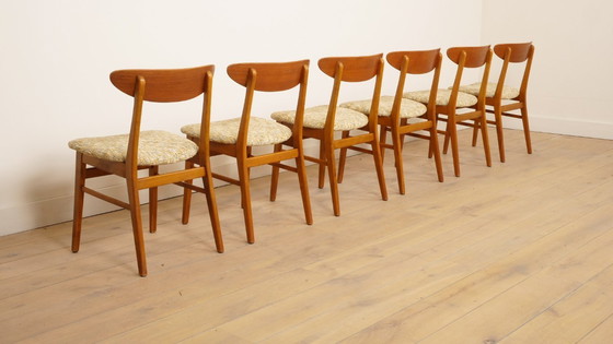 Image 1 of 6 x vintage dining chair | Farstrup | Model 210 | Reupholstered