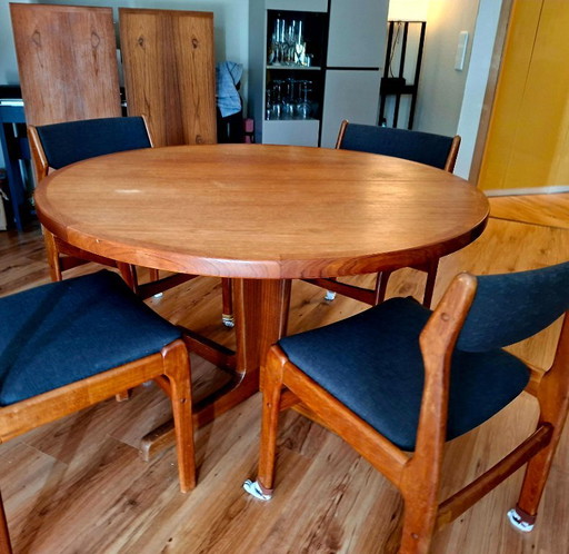 Mid Century Teak Eetkamerset • Deens Design Jaren 60 • Vintage