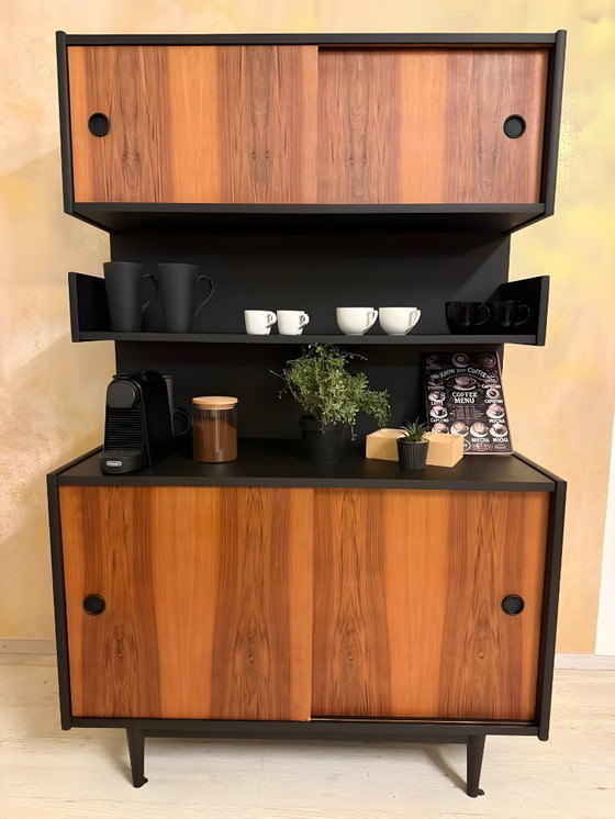 Image 1 of „OPUS“ – Zweistufiges Mid-Century Highboard: Die ultimative Barista-Station